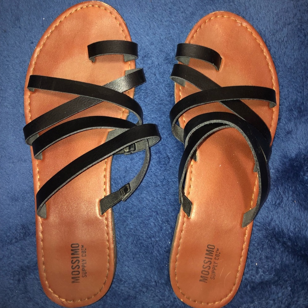 Black strappy sandals